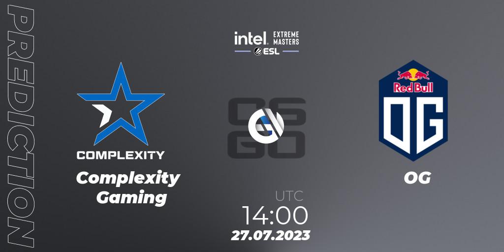 Complexity Gaming проти OG: Поради щодо ставок, прогнози на матчі. 27.07.2023 at 18:45. Counter-Strike (CS2), IEM Cologne 2023 - Play-In