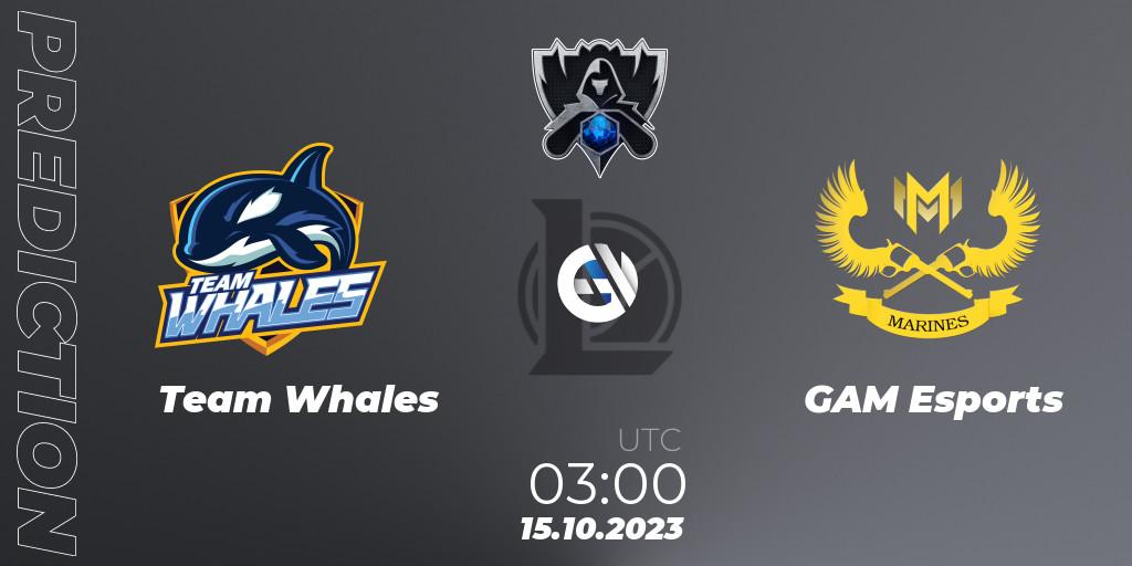 Team Whales проти GAM Esports: Поради щодо ставок, прогнози на матчі. 15.10.2023 at 03:00. LoL, Worlds 2023 LoL - Play-In