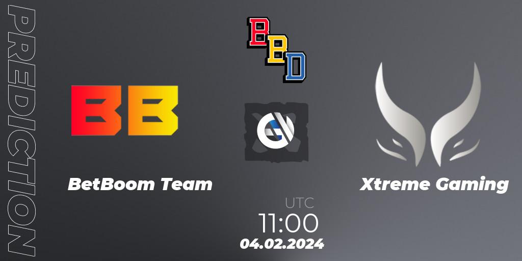 BetBoom Team проти Xtreme Gaming: Поради щодо ставок, прогнози на матчі. 04.02.2024 at 09:28. Dota 2, BetBoom Dacha Dubai 2024