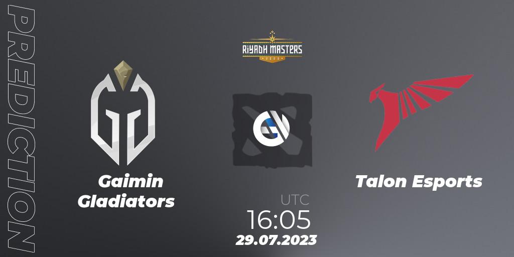 Gaimin Gladiators проти Talon Esports: Поради щодо ставок, прогнози на матчі. 29.07.2023 at 18:31. Dota 2, Riyadh Masters 2023