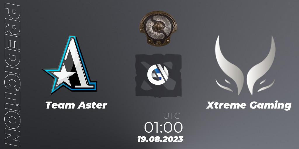 Team Aster проти Xtreme Gaming: Поради щодо ставок, прогнози на матчі. 19.08.2023 at 01:05. Dota 2, The International 2023 - China Qualifier