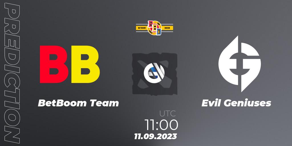 BetBoom Team проти Evil Geniuses: Поради щодо ставок, прогнози на матчі. 11.09.2023 at 12:00. Dota 2, BetBoom Dacha