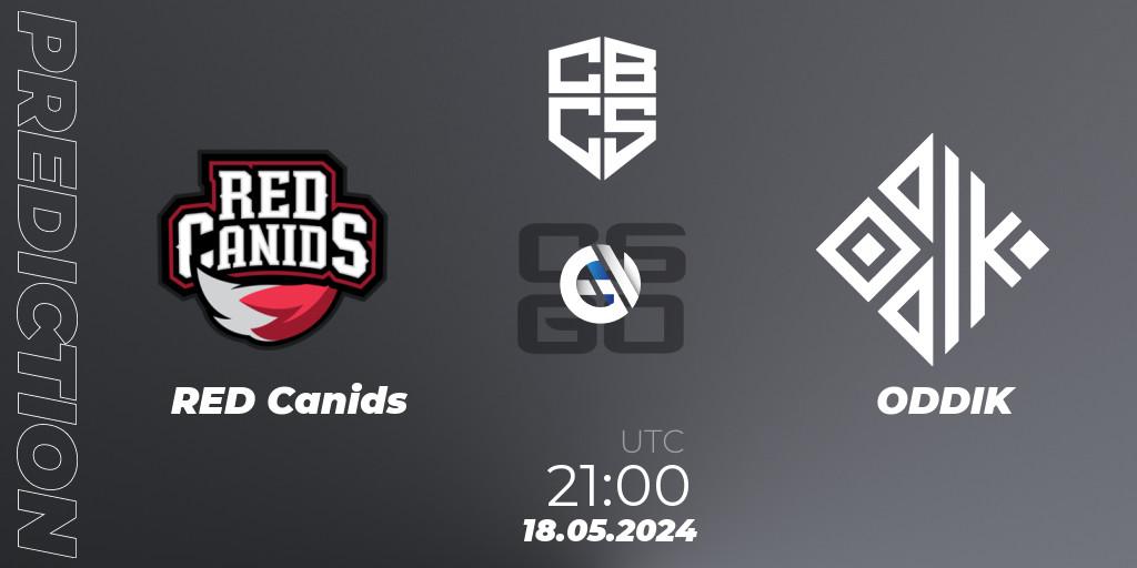 RED Canids проти ODDIK: Поради щодо ставок, прогнози на матчі. 18.05.2024 at 21:00. Counter-Strike (CS2), CBCS Season 4