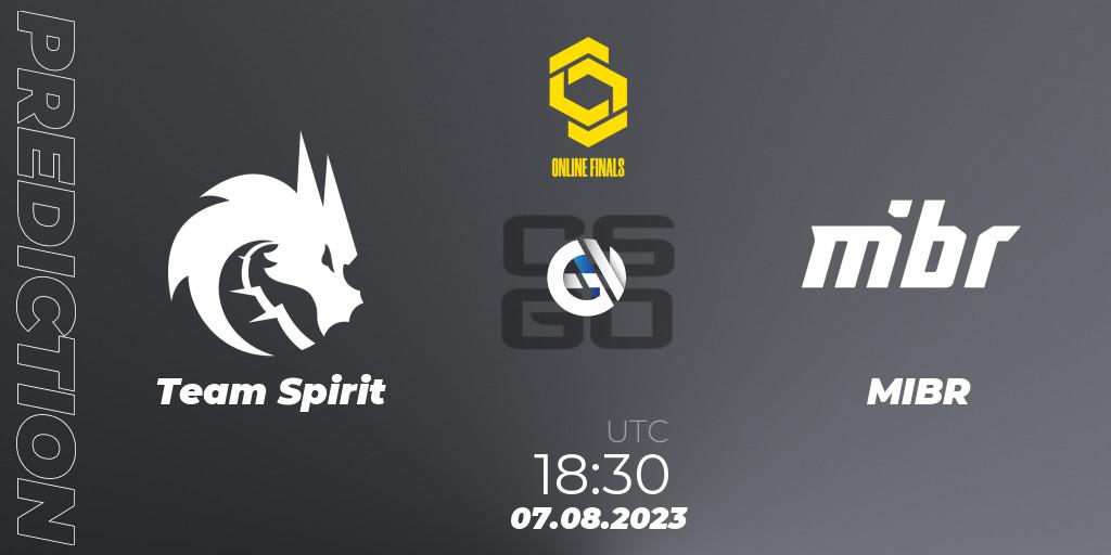 Team Spirit проти MIBR: Поради щодо ставок, прогнози на матчі. 07.08.2023 at 19:40. Counter-Strike (CS2), CCT 2023 Online Finals 2