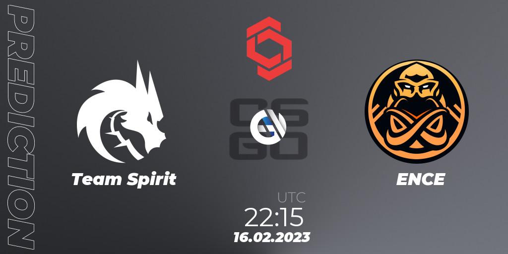 Team Spirit проти ENCE: Поради щодо ставок, прогнози на матчі. 16.02.2023 at 22:15. Counter-Strike (CS2), CCT Central Europe Series Finals #1