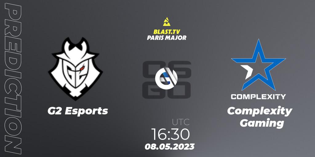 G2 Esports проти Complexity Gaming: Поради щодо ставок, прогнози на матчі. 08.05.2023 at 16:00. Counter-Strike (CS2), BLAST Paris Major 2023 Challengers Stage