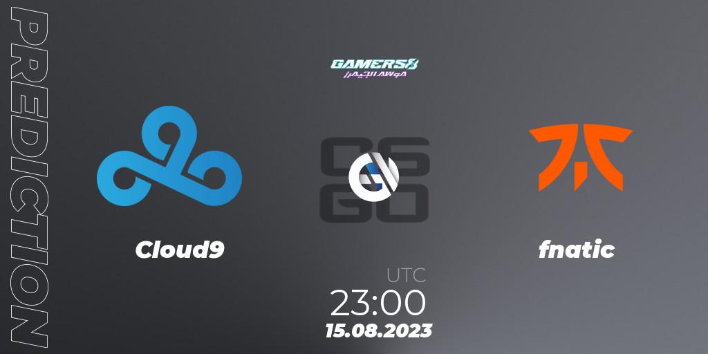Cloud9 проти fnatic: Поради щодо ставок, прогнози на матчі. 16.08.2023 at 11:00. Counter-Strike (CS2), Gamers8 2023