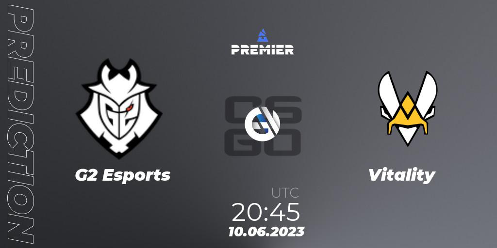 G2 Esports проти Vitality: Поради щодо ставок, прогнози на матчі. 10.06.2023 at 22:00. Counter-Strike (CS2), BLAST Premier: Spring Final 2023