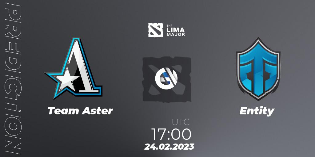 Team Aster проти Entity: Поради щодо ставок, прогнози на матчі. 24.02.2023 at 17:13. Dota 2, The Lima Major 2023
