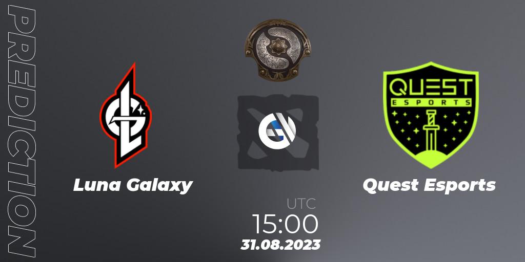 Luna Galaxy проти PSG Quest: Поради щодо ставок, прогнози на матчі. 31.08.2023 at 15:11. Dota 2, The International 2023 - Western Europe Qualifier