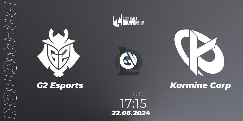 G2 Esports проти Karmine Corp: Поради щодо ставок, прогнози на матчі. 22.06.2024 at 17:15. LoL, LEC Summer 2024 - Regular Season