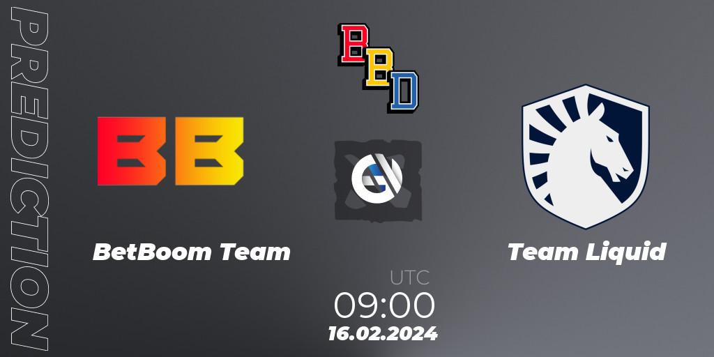 BetBoom Team проти Team Liquid: Поради щодо ставок, прогнози на матчі. 16.02.2024 at 08:32. Dota 2, BetBoom Dacha Dubai 2024