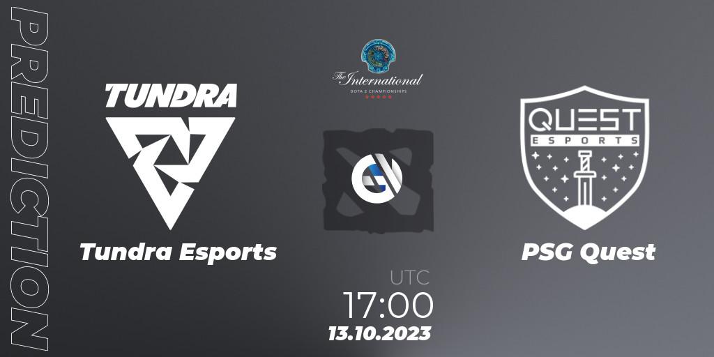 Tundra Esports проти PSG Quest: Поради щодо ставок, прогнози на матчі. 13.10.2023 at 17:00. Dota 2, The International 2023 - Group Stage