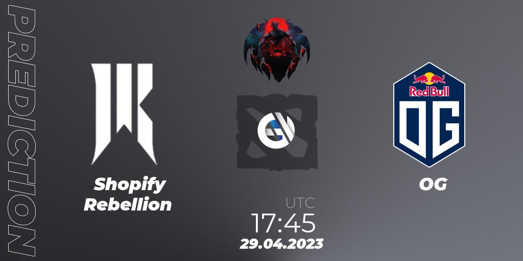 Shopify Rebellion проти OG: Поради щодо ставок, прогнози на матчі. 29.04.2023 at 18:05. Dota 2, The Berlin Major 2023 ESL - Group Stage