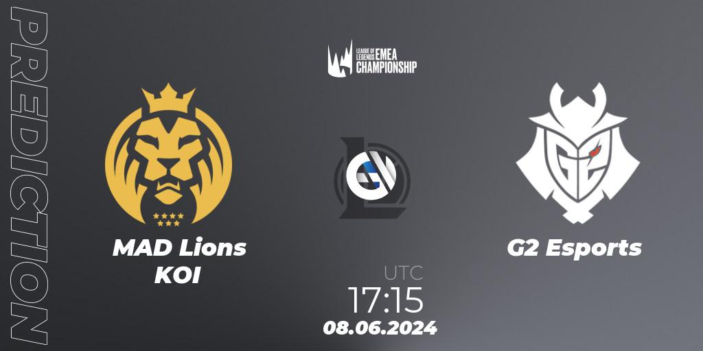 MAD Lions KOI проти G2 Esports: Поради щодо ставок, прогнози на матчі. 08.06.2024 at 17:15. LoL, LEC Summer 2024 - Regular Season