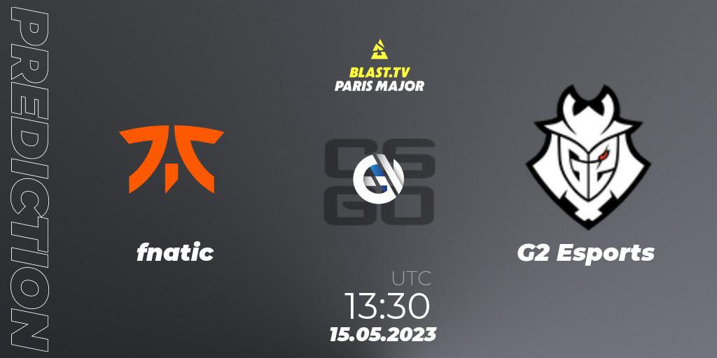 fnatic проти G2 Esports: Поради щодо ставок, прогнози на матчі. 15.05.2023 at 13:45. Counter-Strike (CS2), BLAST Paris Major 2023