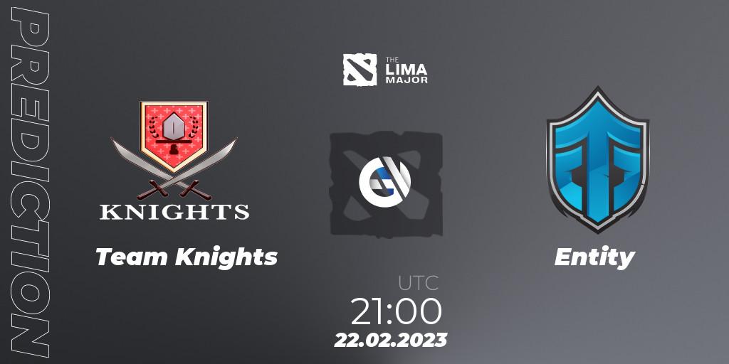 Team Knights проти Entity: Поради щодо ставок, прогнози на матчі. 22.02.2023 at 23:32. Dota 2, The Lima Major 2023