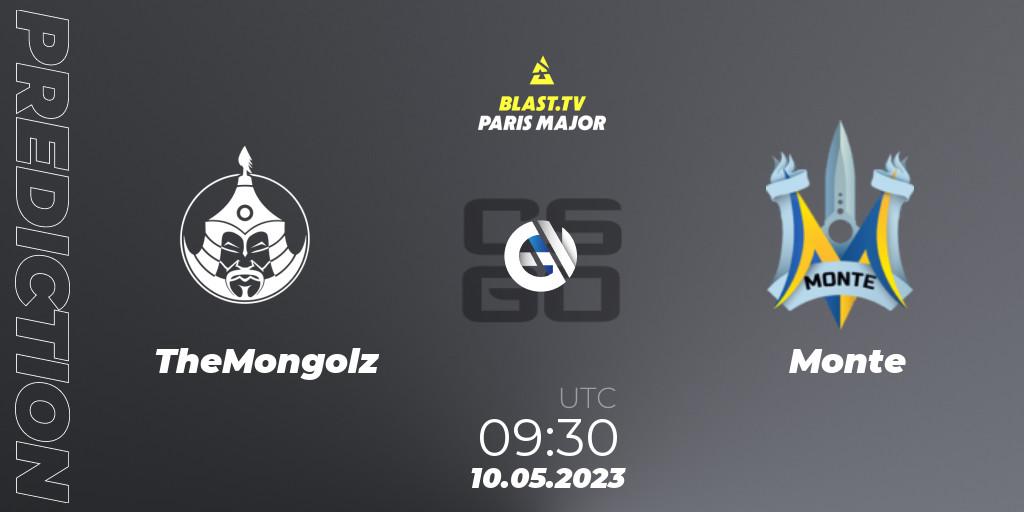 TheMongolz проти Monte: Поради щодо ставок, прогнози на матчі. 10.05.2023 at 09:30. Counter-Strike (CS2), BLAST Paris Major 2023 Challengers Stage
