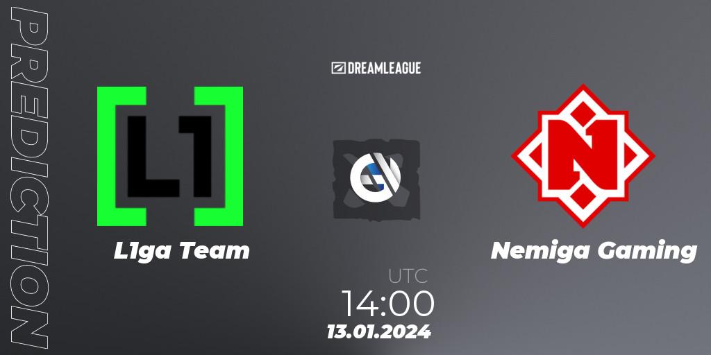 L1ga Team проти Nemiga Gaming: Поради щодо ставок, прогнози на матчі. 13.01.2024 at 14:00. Dota 2, DreamLeague Season 22: Eastern Europe Closed Qualifier