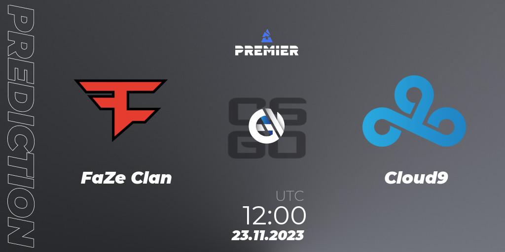 FaZe Clan проти Cloud9: Поради щодо ставок, прогнози на матчі. 23.11.2023 at 11:30. Counter-Strike (CS2), BLAST Premier Fall Final 2023