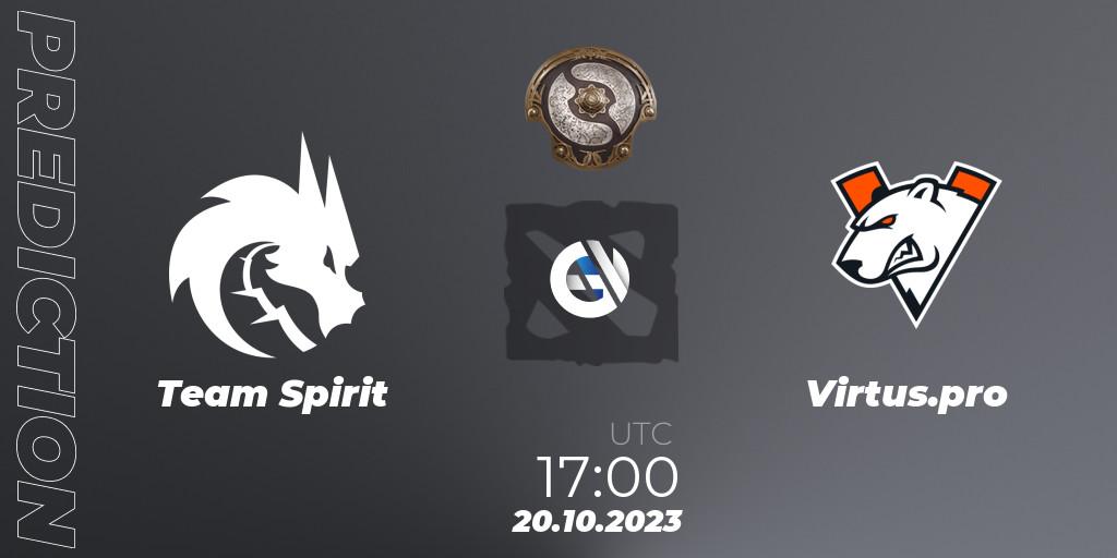 Team Spirit проти Virtus.pro: Поради щодо ставок, прогнози на матчі. 20.10.2023 at 17:13. Dota 2, The International 2023