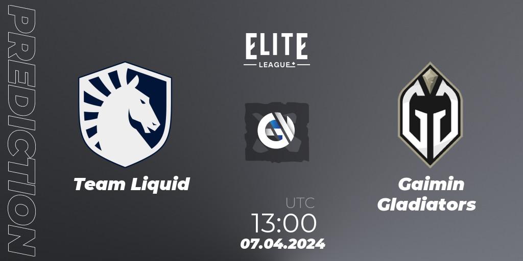 Team Liquid проти Gaimin Gladiators: Поради щодо ставок, прогнози на матчі. 07.04.2024 at 13:19. Dota 2, Elite League: Round-Robin Stage