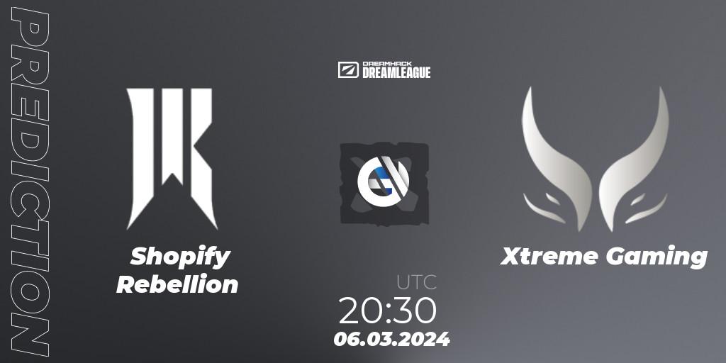 Shopify Rebellion проти Xtreme Gaming: Поради щодо ставок, прогнози на матчі. 06.03.2024 at 21:50. Dota 2, DreamLeague Season 22