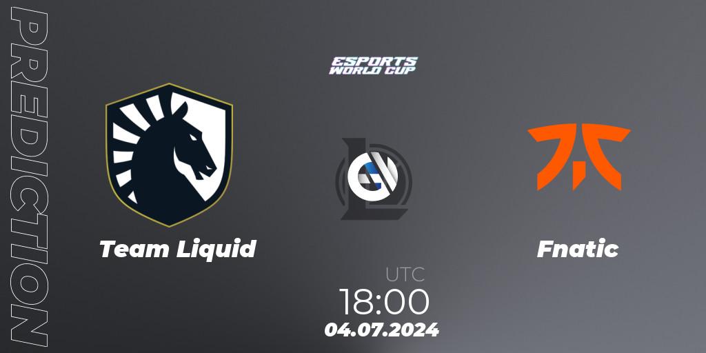 Team Liquid проти Fnatic: Поради щодо ставок, прогнози на матчі. 04.07.2024 at 18:00. LoL, Esports World Cup 2024