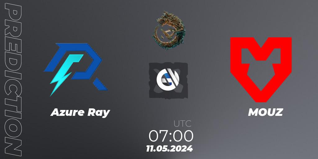 Azure Ray проти MOUZ: Поради щодо ставок, прогнози на матчі. 11.05.2024 at 07:00. Dota 2, PGL Wallachia Season 1 - Group Stage