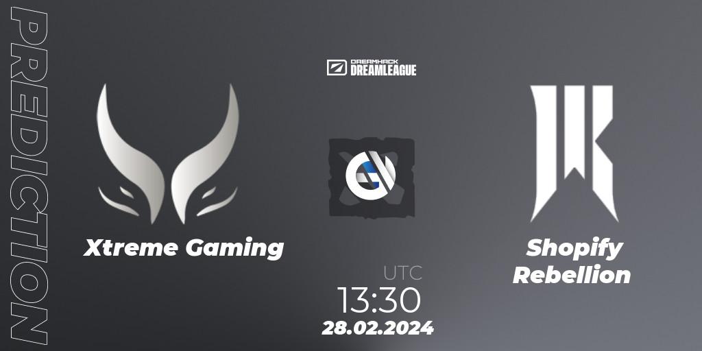 Xtreme Gaming проти Shopify Rebellion: Поради щодо ставок, прогнози на матчі. 28.02.2024 at 14:31. Dota 2, DreamLeague Season 22