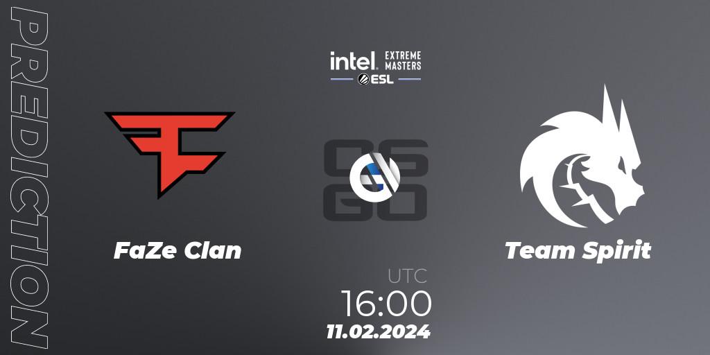 FaZe Clan проти Team Spirit: Поради щодо ставок, прогнози на матчі. 11.02.2024 at 16:00. Counter-Strike (CS2), IEM Katowice 2024