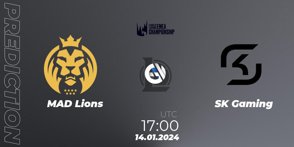 MAD Lions проти SK Gaming: Поради щодо ставок, прогнози на матчі. 14.01.2024 at 17:20. LoL, LEC Winter 2024 - Regular Season