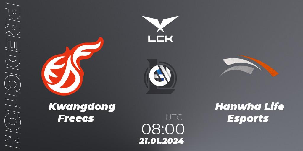 Kwangdong Freecs проти Hanwha Life Esports: Поради щодо ставок, прогнози на матчі. 21.01.2024 at 06:00. LoL, LCK Spring 2024 - Group Stage