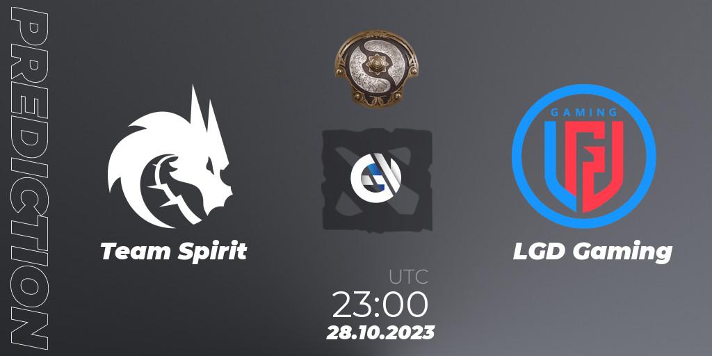 Team Spirit проти LGD Gaming: Поради щодо ставок, прогнози на матчі. 29.10.2023 at 00:57. Dota 2, The International 2023