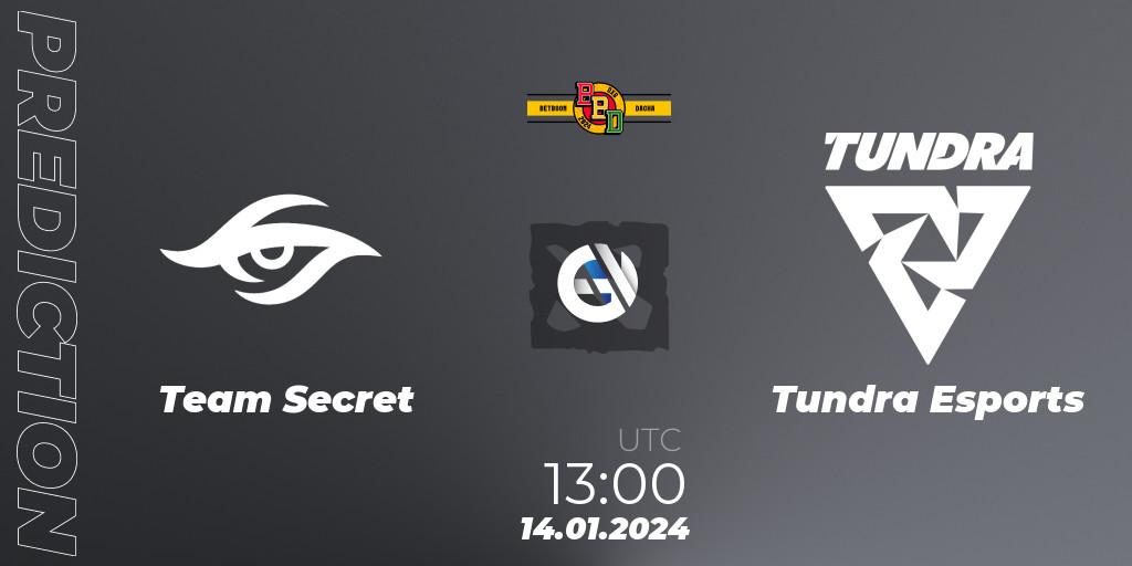 Team Secret проти Tundra Esports: Поради щодо ставок, прогнози на матчі. 14.01.2024 at 12:59. Dota 2, BetBoom Dacha Dubai 2024: WEU Closed Qualifier