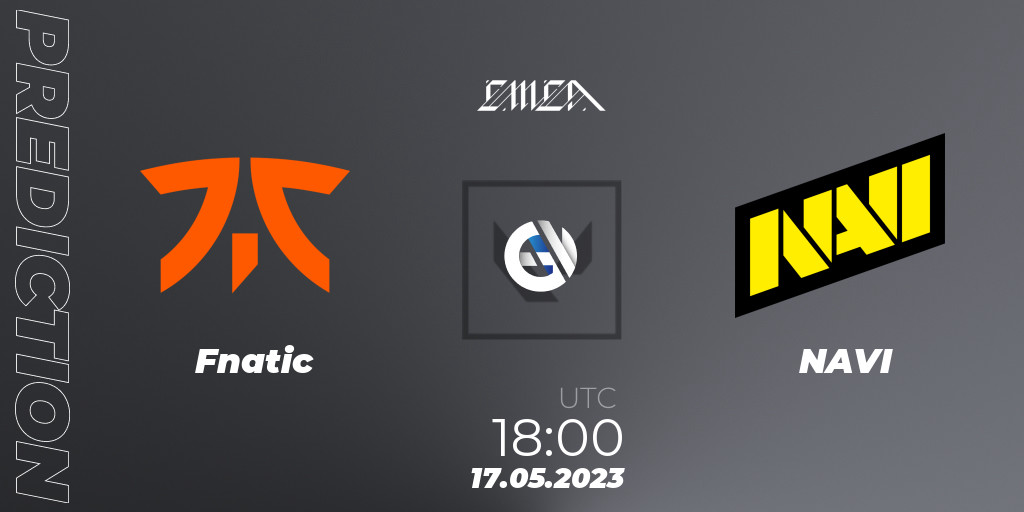 Fnatic проти NAVI Поради щодо ставок, прогнози на матчі. 17.05.2023 at 1800. VALORANT, VCT